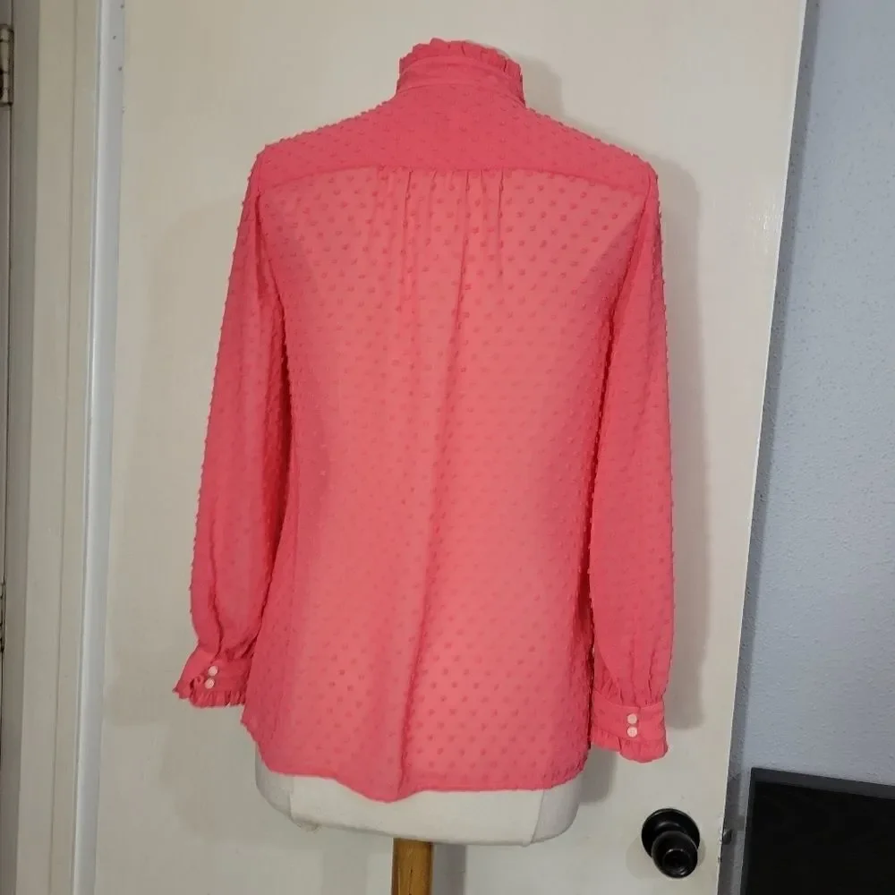 J. Crew Dots Rose/Pink Long Sleeves Sz 2